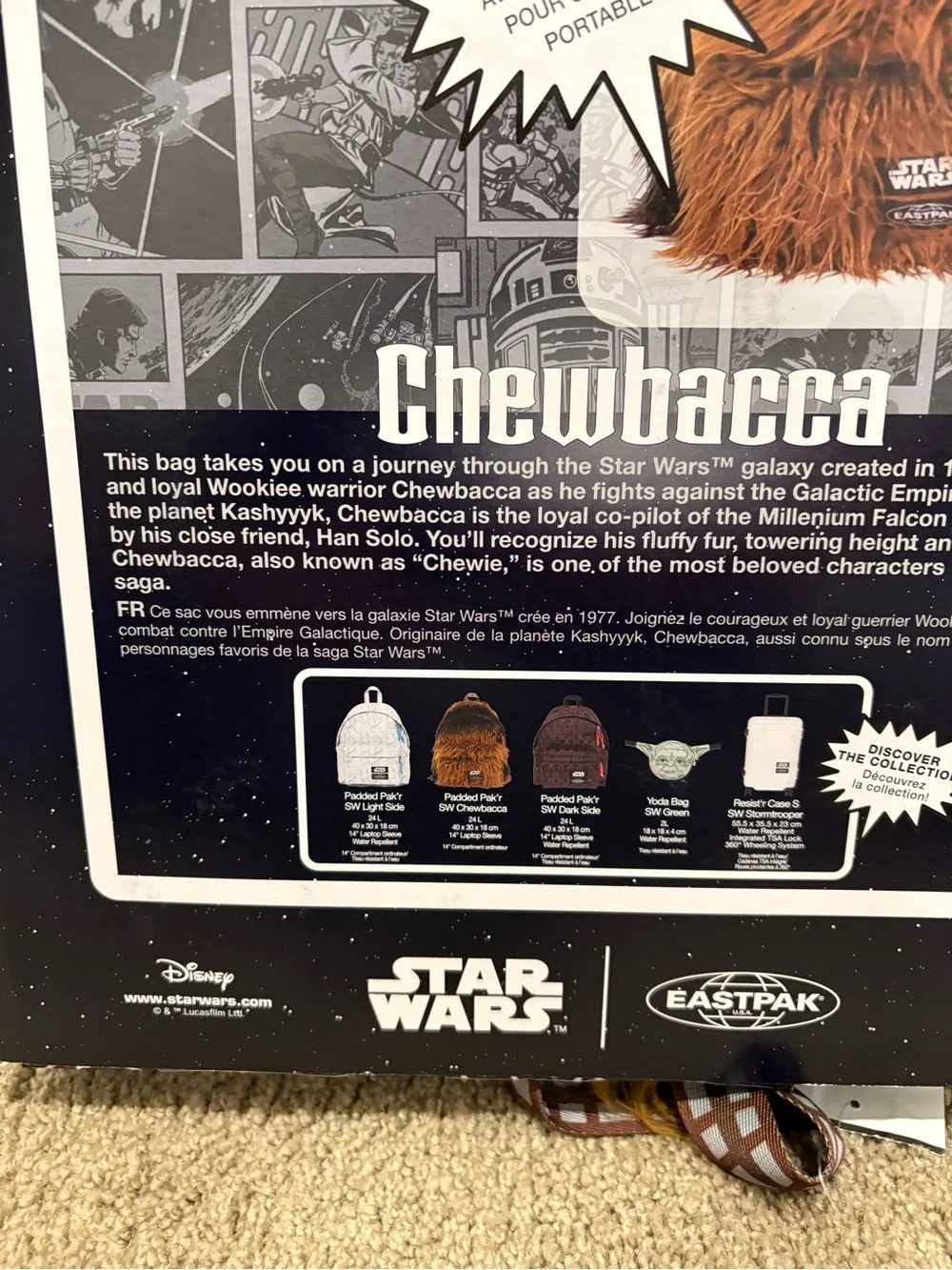 Eastpak Star Wars Chewbacca Backpack Rare New